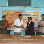 Prin. Dr. Praveen Chougale Welcomes Hon. Bhaiyya Mane