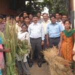 Prin. Dr.Praveen Chougale ,Teachers And Students On The Occasion Of Grass Collection Day